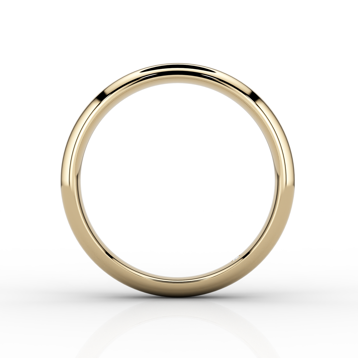 Modern Medium Wedding Band In 18ct Yellow Gold