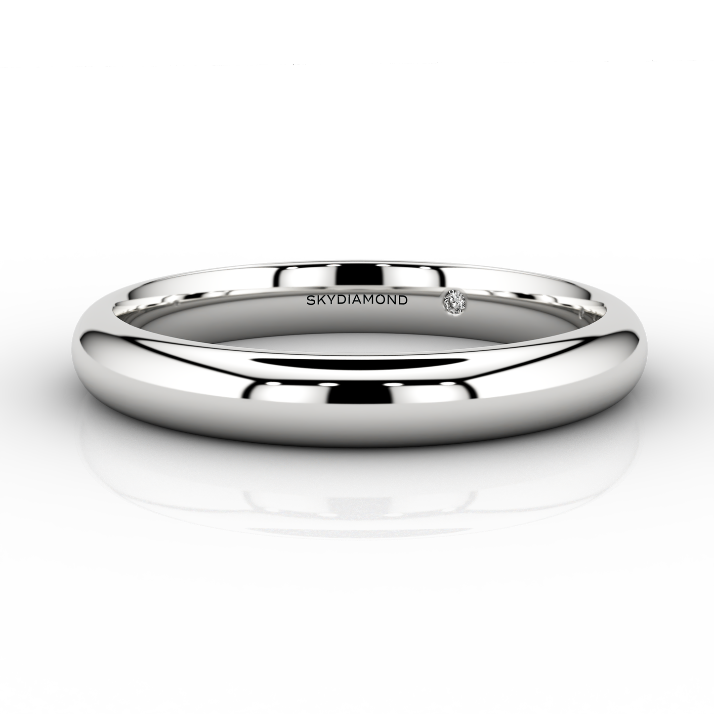 Modern Medium Wedding Band In Platinum