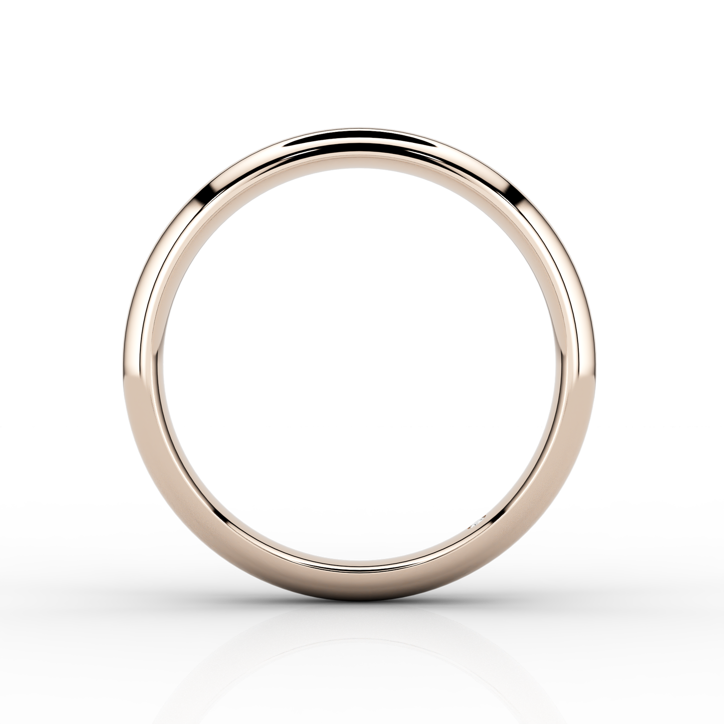 Modern Medium Wedding Band In 18ct Rose Gold