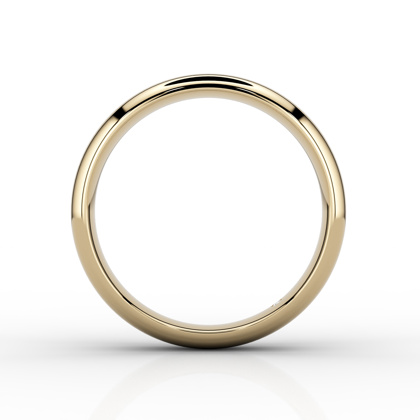 Modern Wide Wedding Band In 18ct Yellow Gold