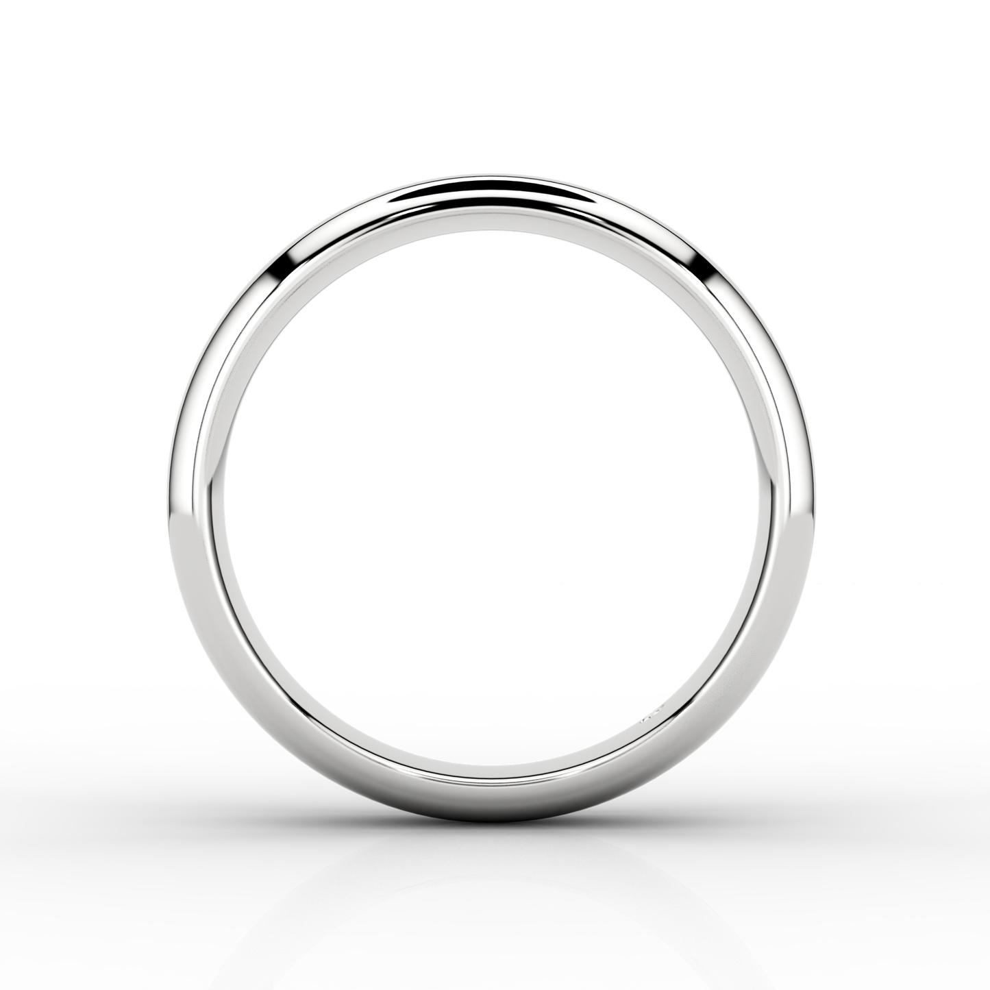 Modern Wide Wedding Band In 18ct White Gold