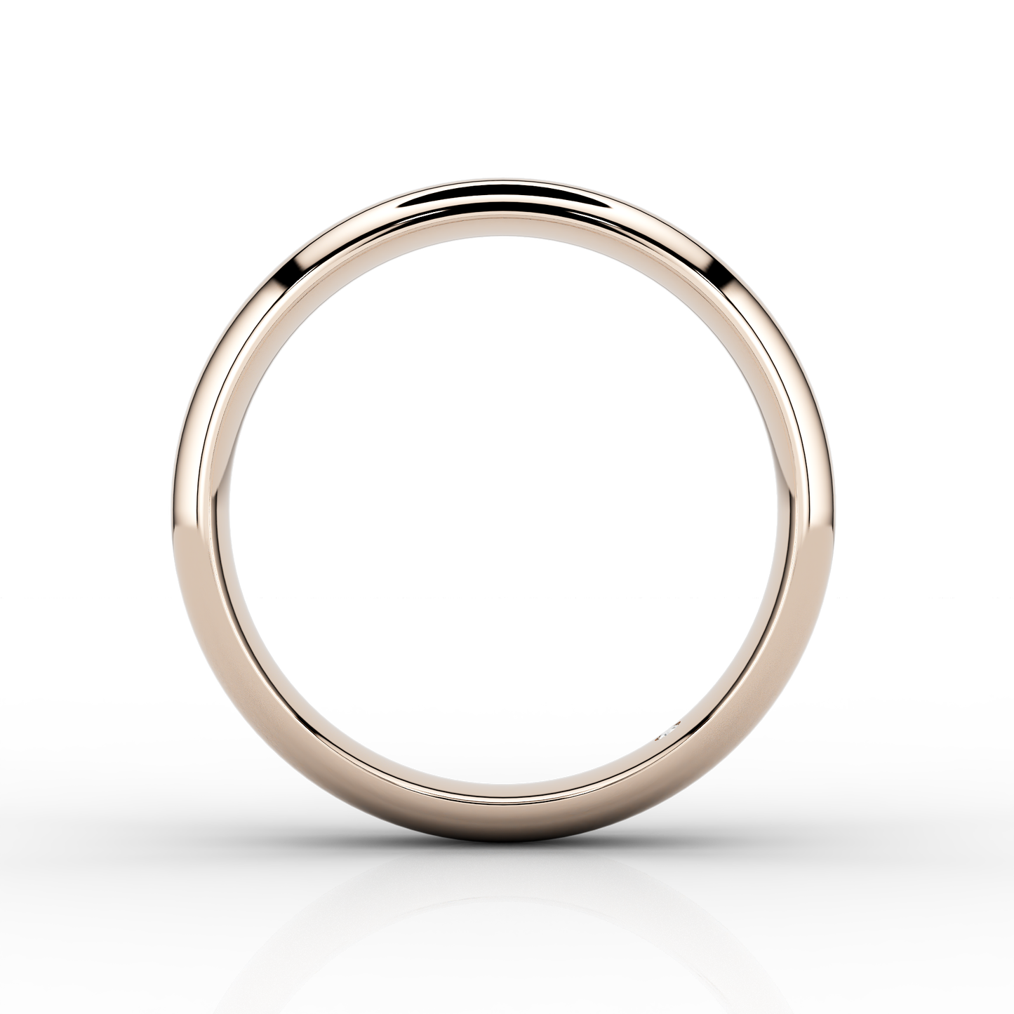 Modern Wide Wedding Band In 18ct Rose Gold