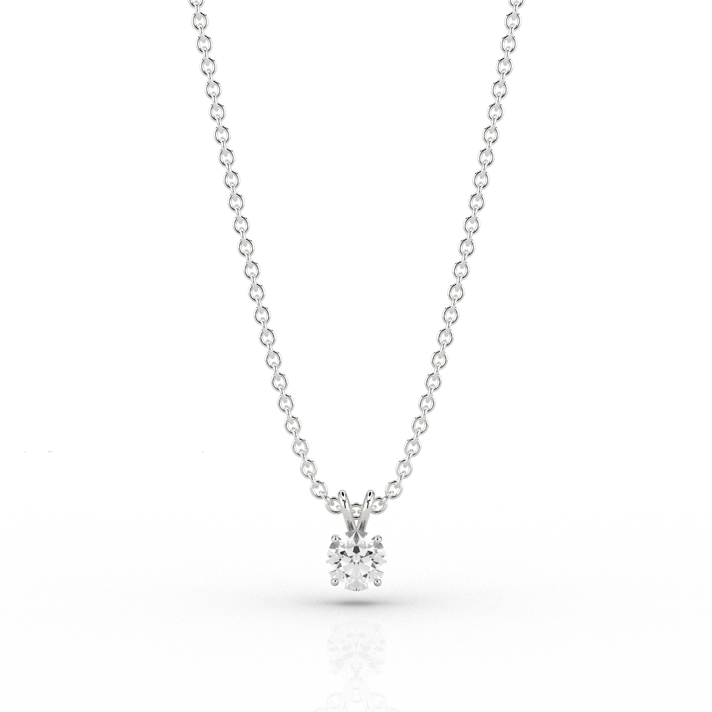 Classic 0.33ct Diamond Pendant in 9ct Recycled White Gold