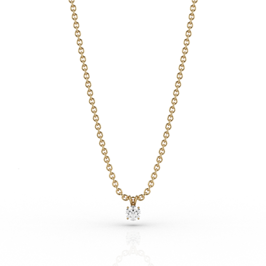 Classic 0.1ct Diamond Pendant in 9ct Recycled Yellow Gold