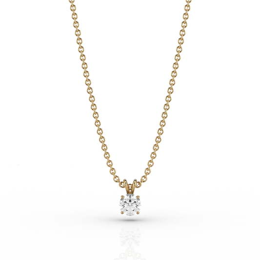 Classic 0.33ct Diamond Pendant in 9ct Recycled Yellow Gold