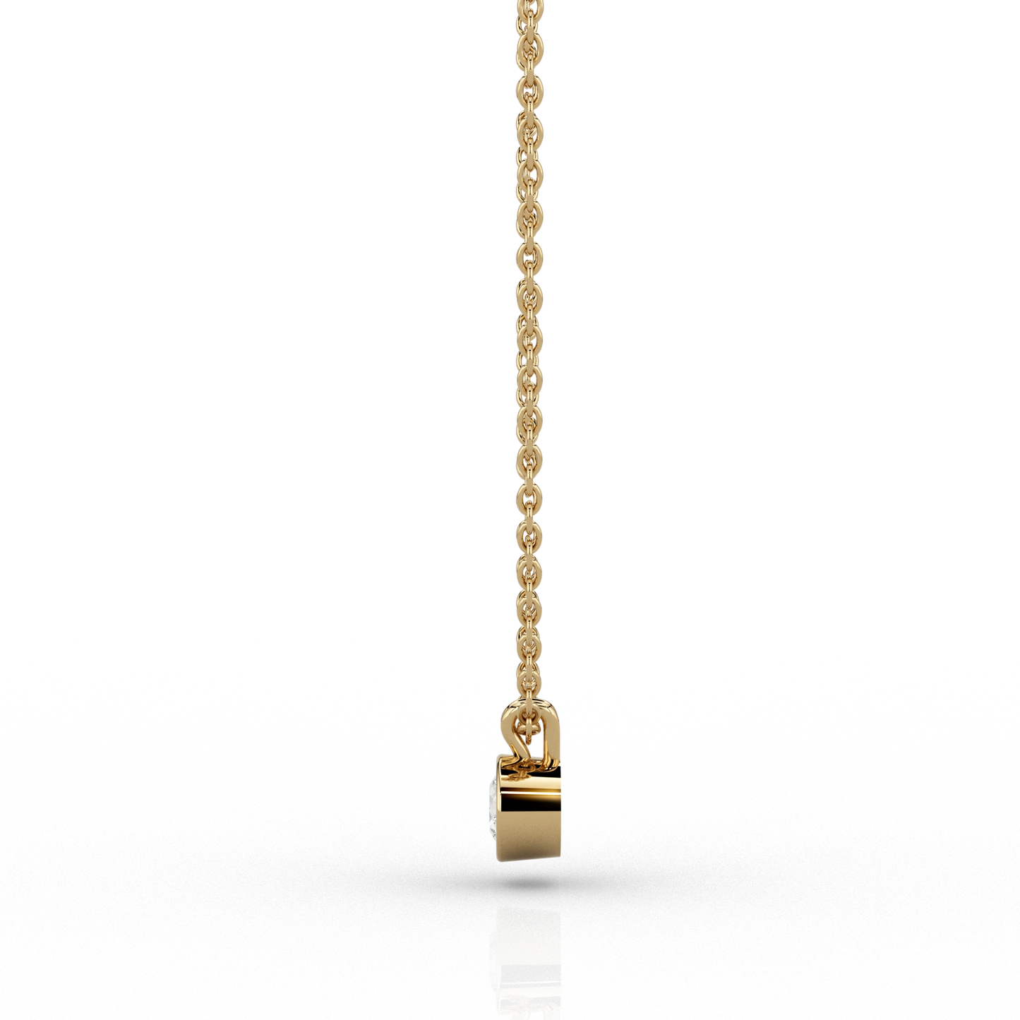 Modern 0.2ct Diamond Pendant in 9ct Recycled Yellow Gold