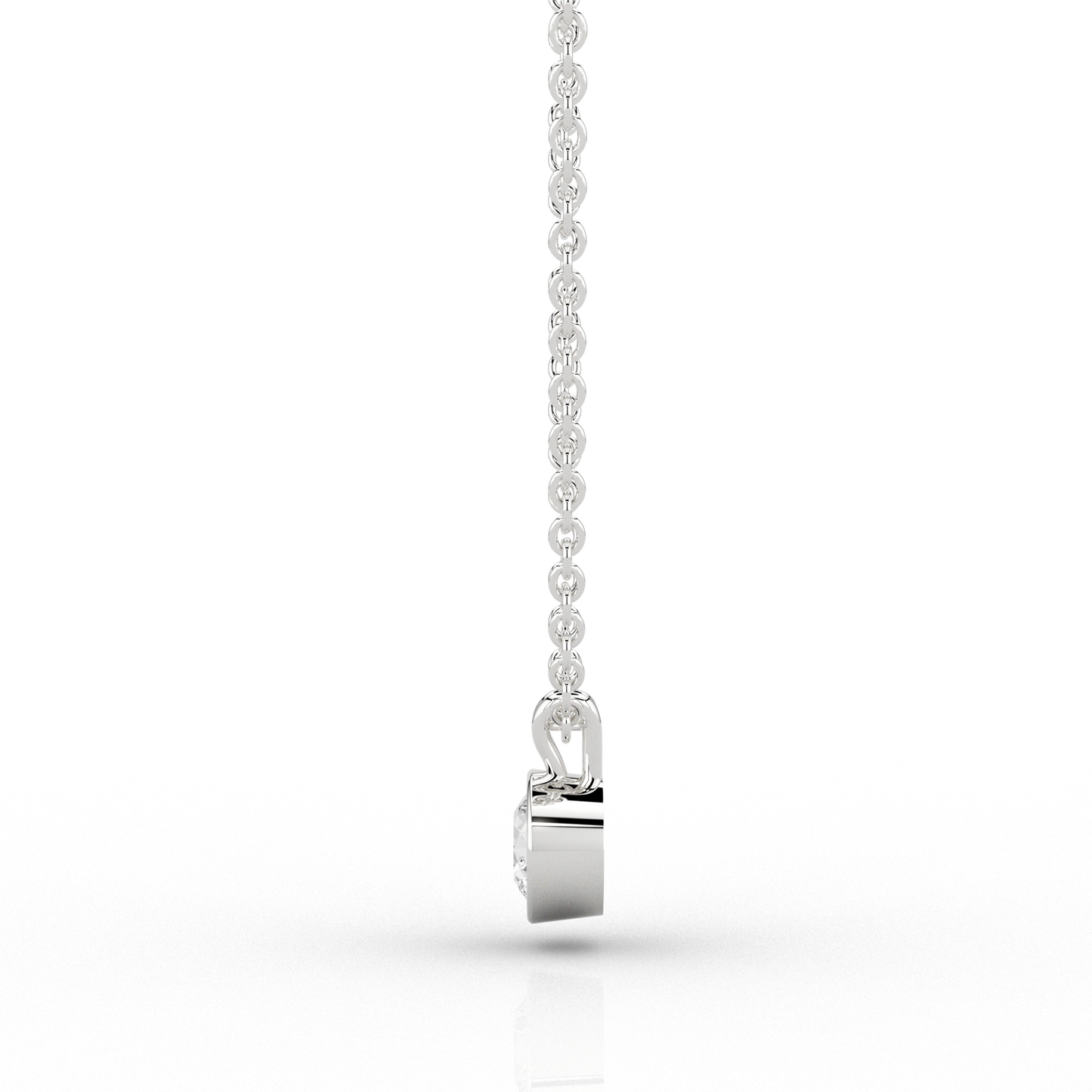 Modern 0.55ct Pendant in 18ct White Gold