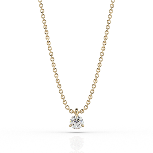 Nacelle Claw 0.25ct Pendant in 18ct Yellow Gold