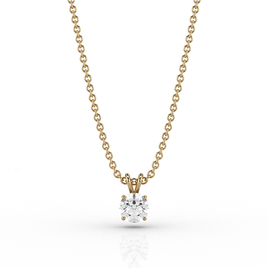 Classic 0.75ct Pendant in 18ct Yellow Gold