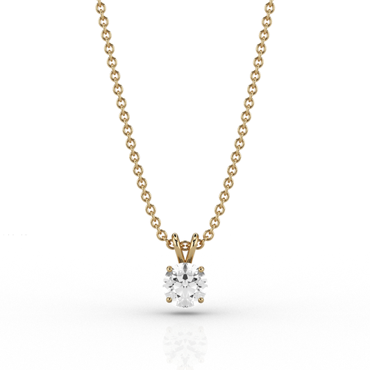 Classic 0.96ct Diamond Pendant in 18ct Recycled Yellow Gold