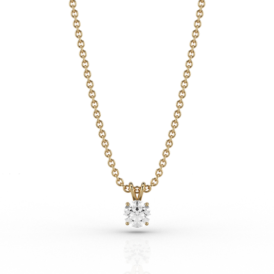 Classic 0.52ct Diamond Pendant in 18ct Recycled Yellow Gold