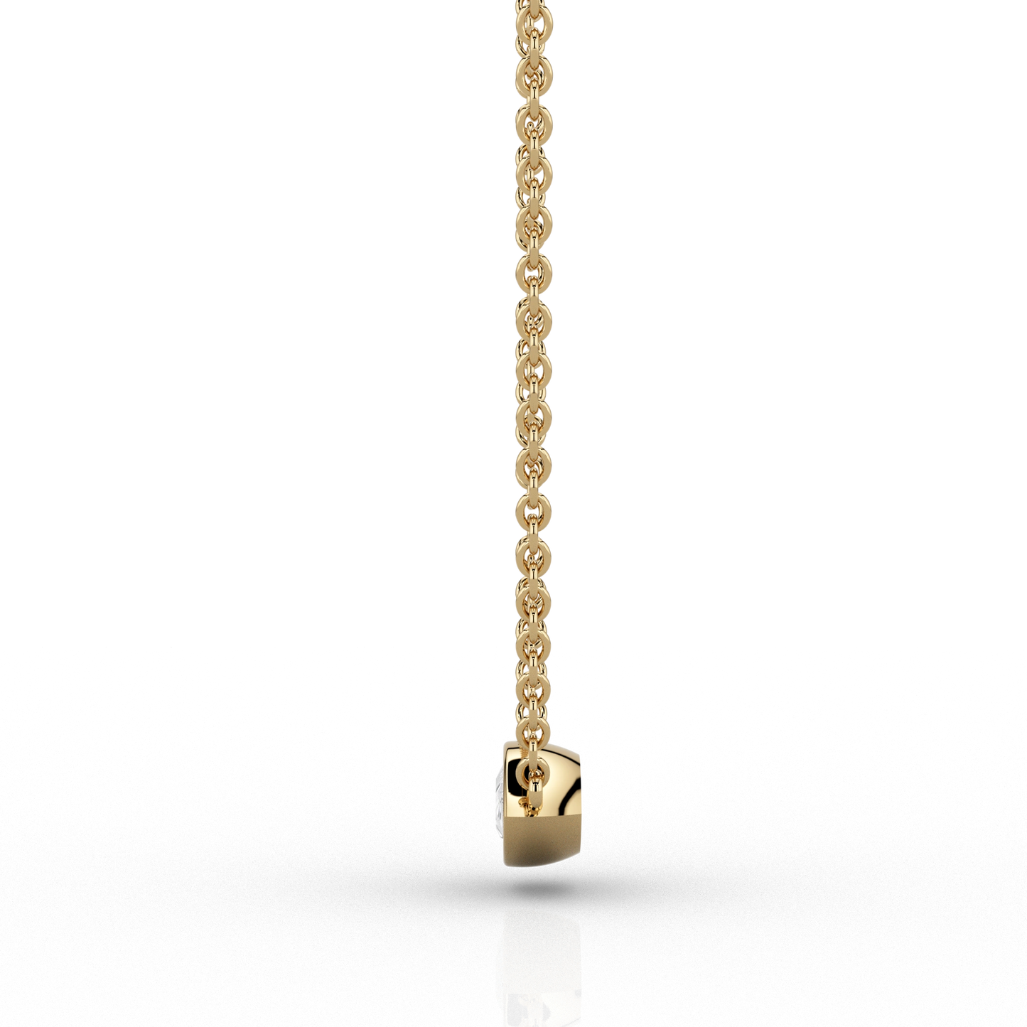 Pear Cut Modern 0.52ct Pendant in 18ct Yellow Gold