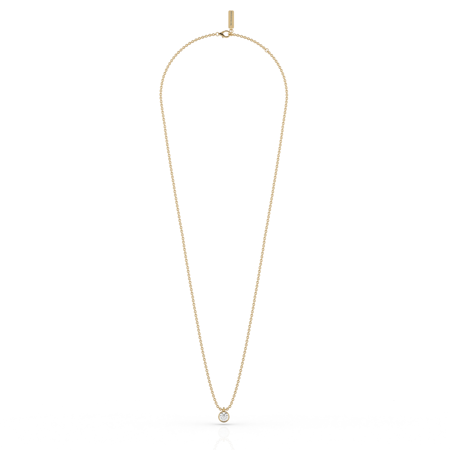Nacelle Bezel 1/5ct Pendant in 18ct Yellow Gold
