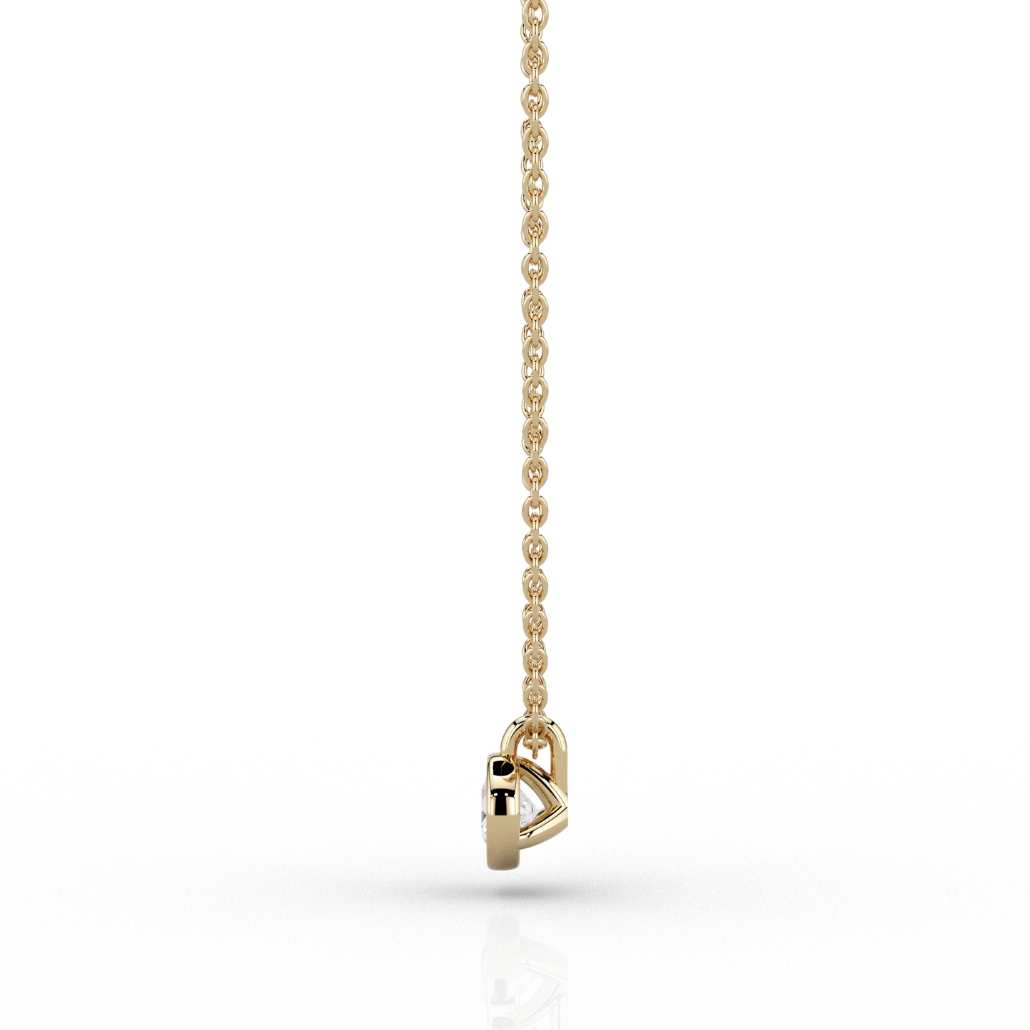 Nacelle Bezel 1/4ct Pendant in 18ct Yellow Gold