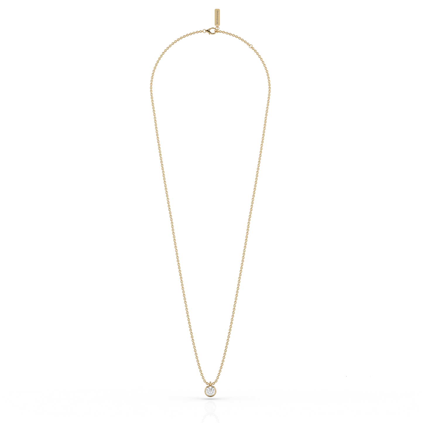 Nacelle Bezel 1/3ct Pendant in 18ct Yellow Gold