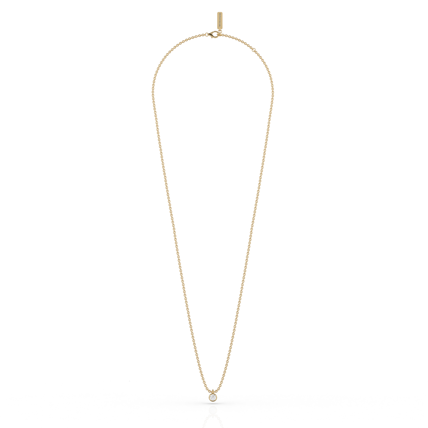 Nacelle Bezel 1/10ct Pendant in 18ct Yellow Gold
