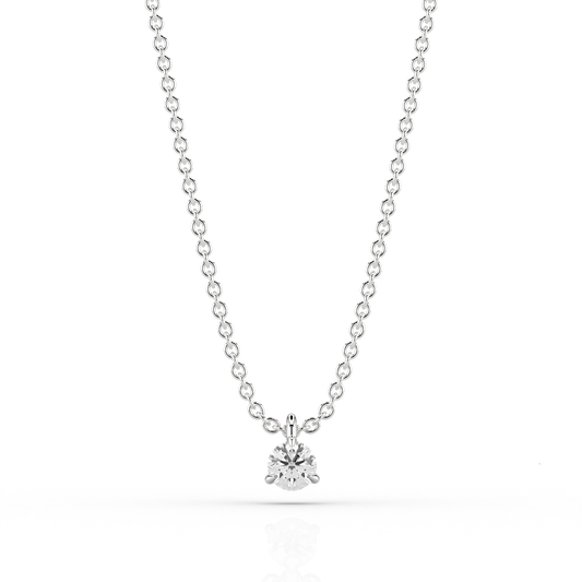 Nacelle Claw 0.20ct Pendant in 9ct White Gold