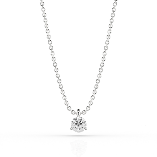 Nacelle Claw 0.40ct Pendant in 9ct White Gold