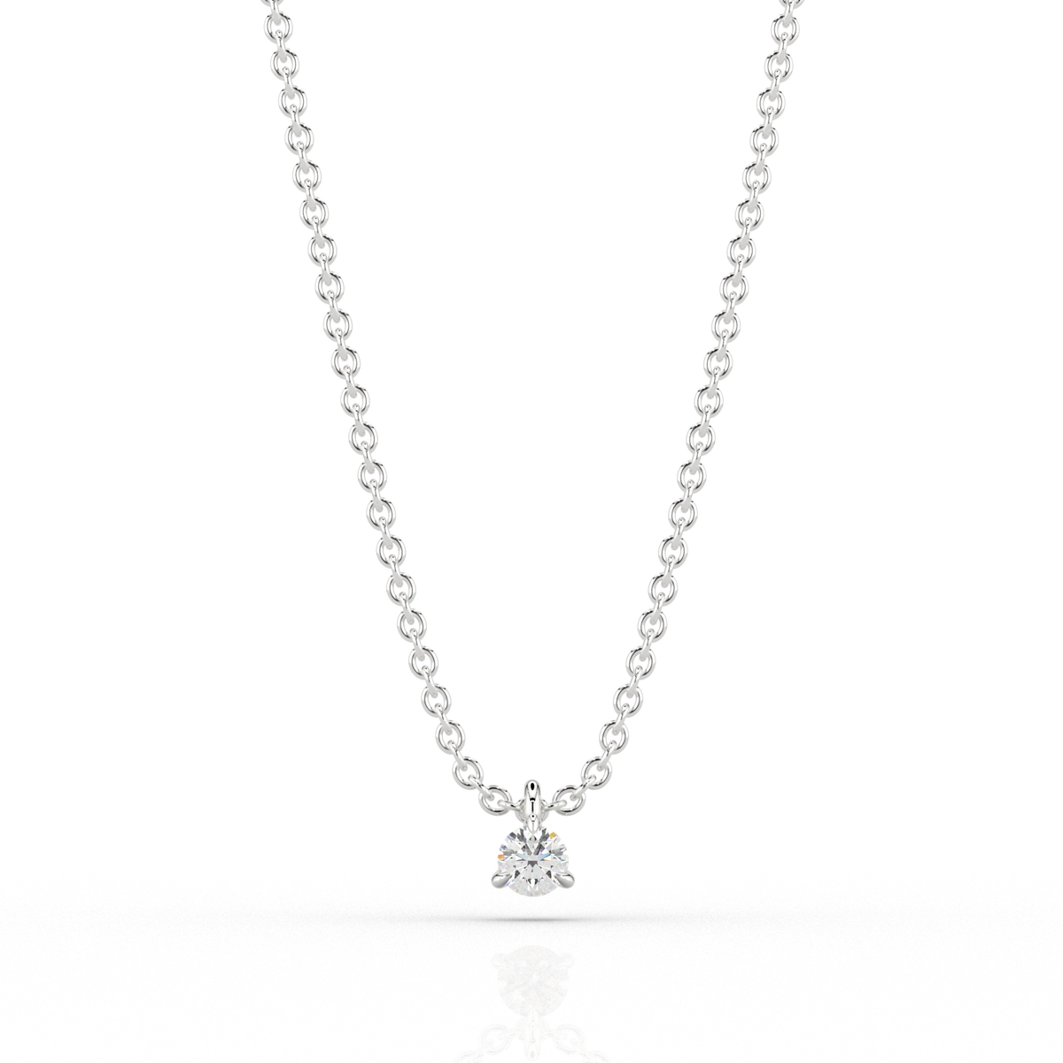 Nacelle Claw 0.10ct Pendant in 9ct White Gold