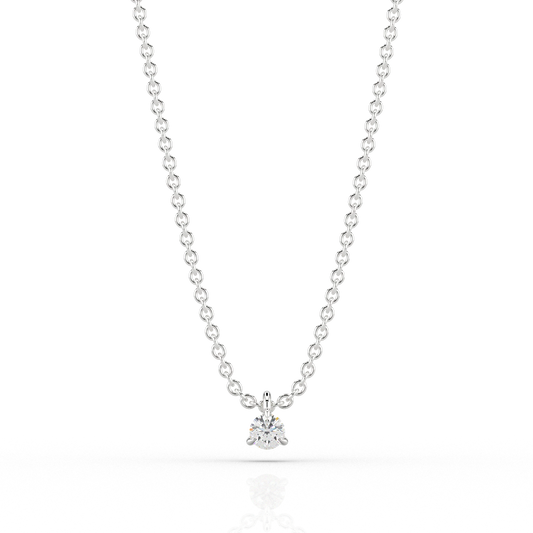 Nacelle Claw 0.10ct Pendant in 9ct White Gold