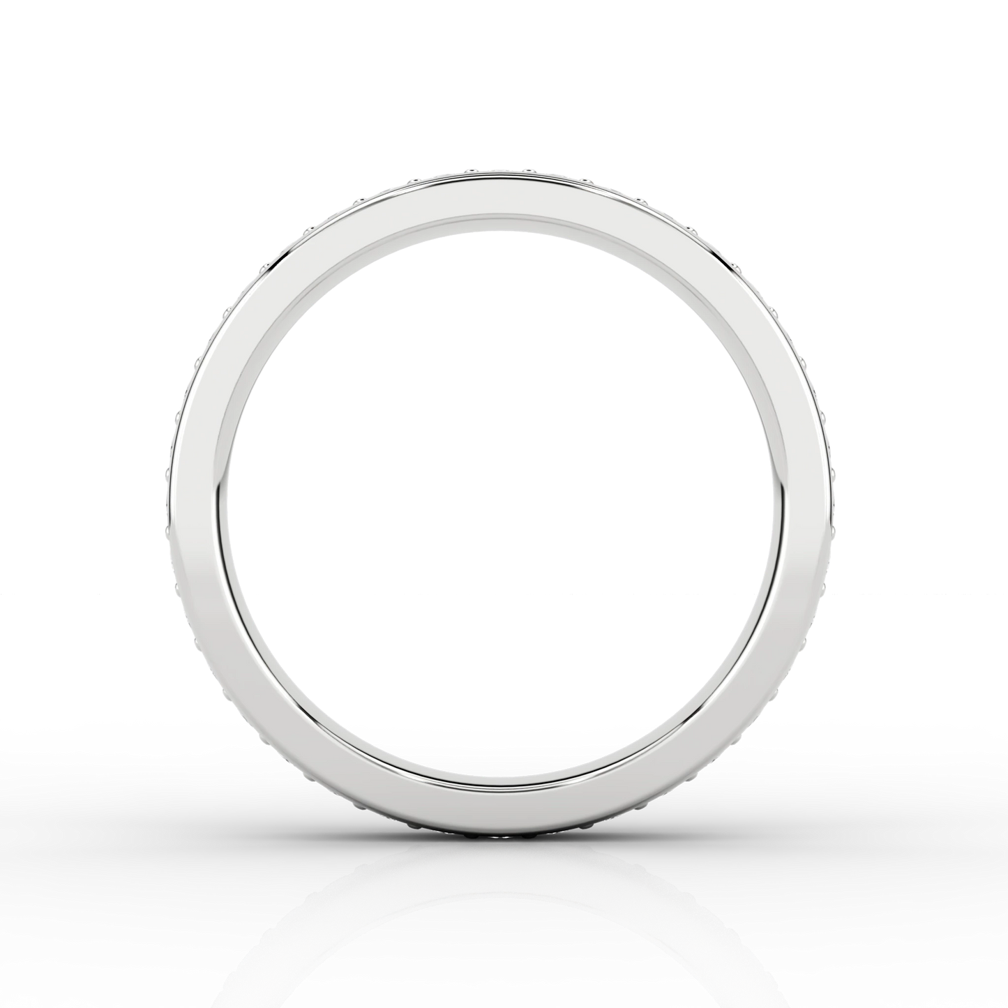 Fine Grain Set Full Eternity Ring in Platinum