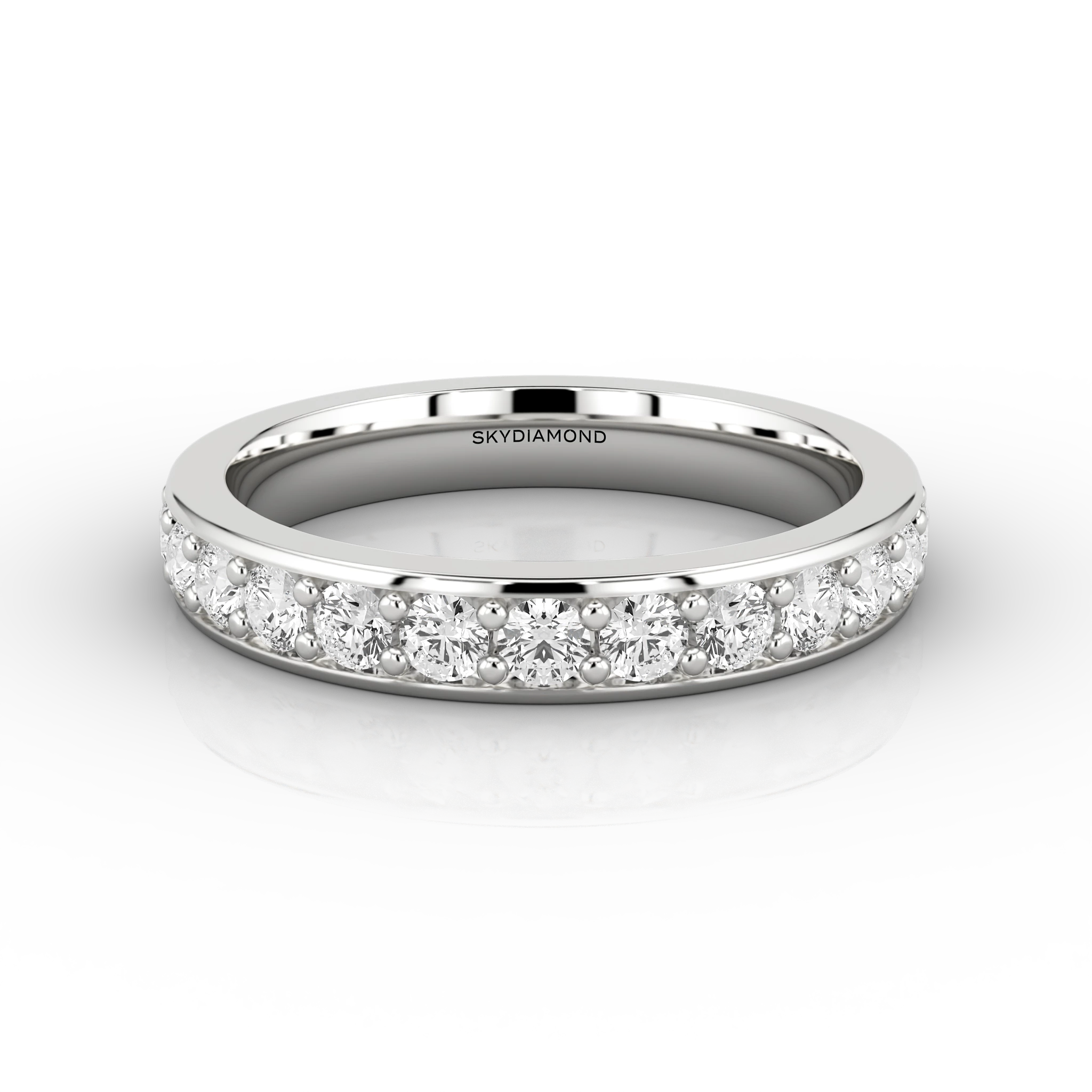 Wide Grain Set Full Eternity Ring