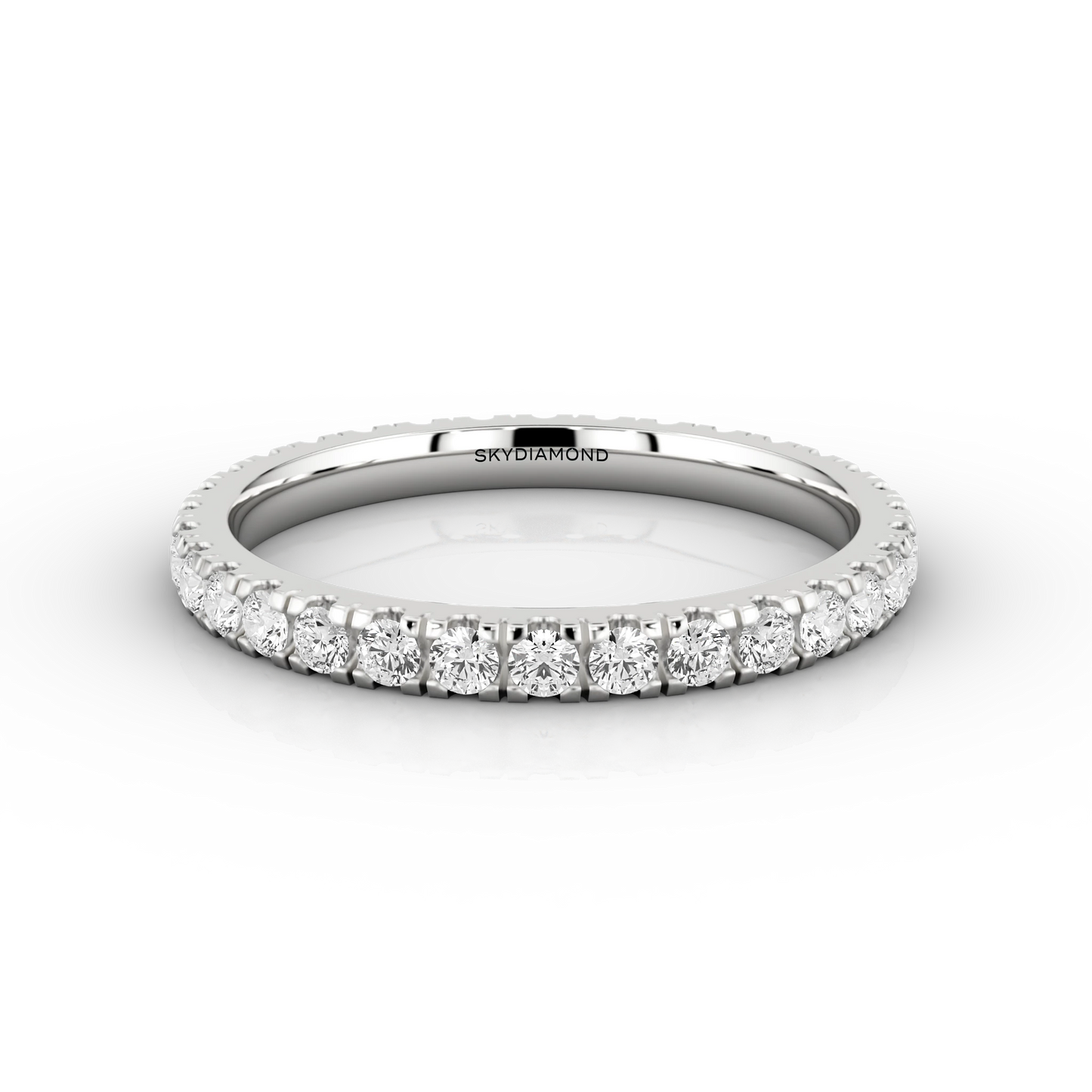 Fine Micro Set Full Eternity Ring in Platinum