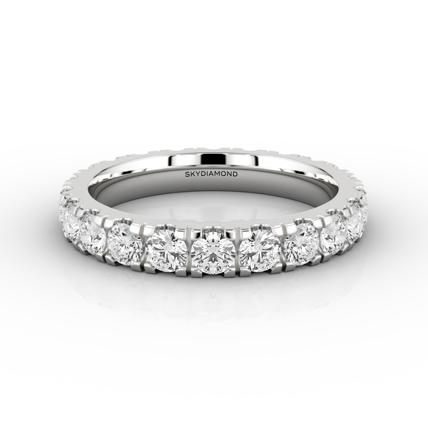 Wide Micro Set Full Eternity Ring