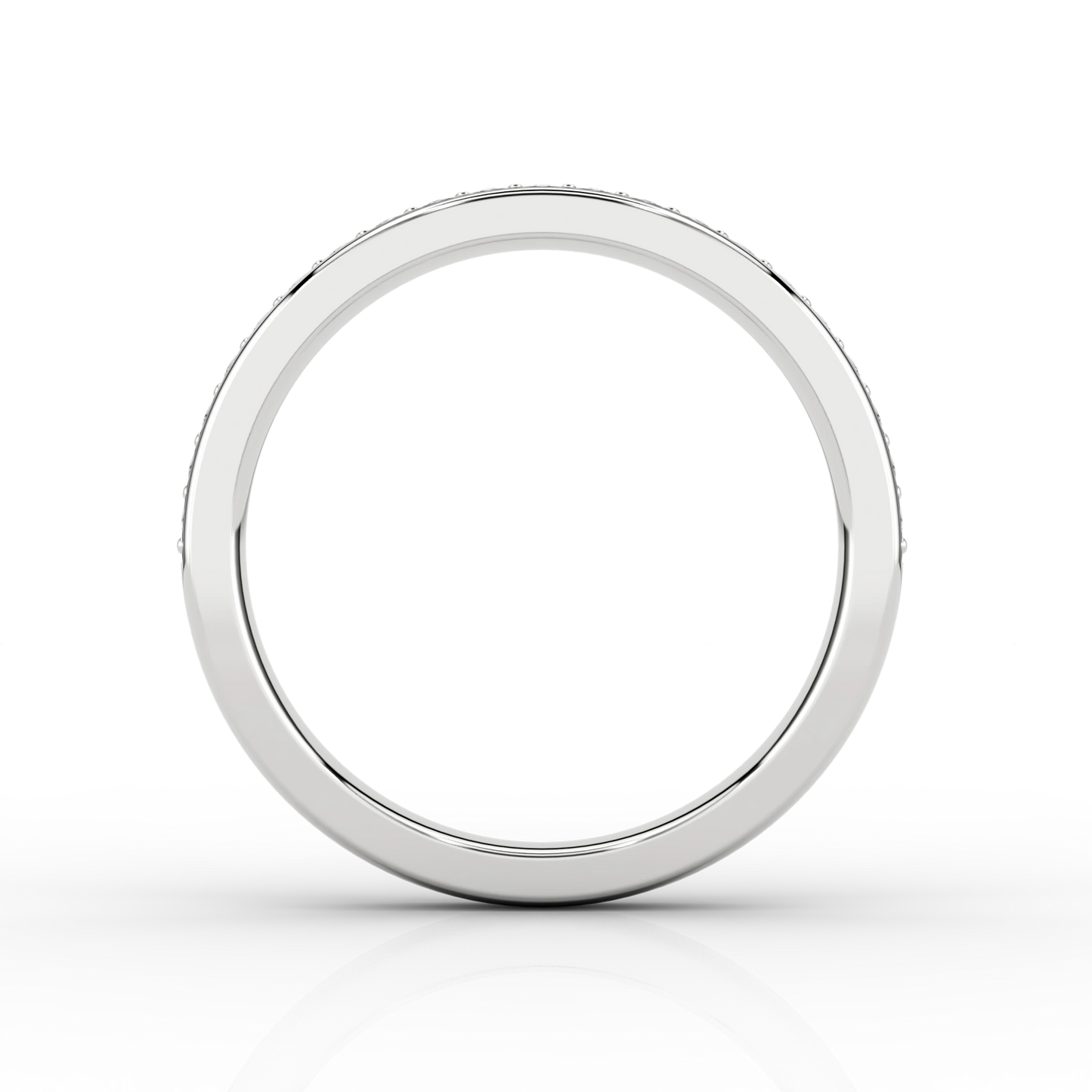 Medium Grain Set Half Eternity Ring