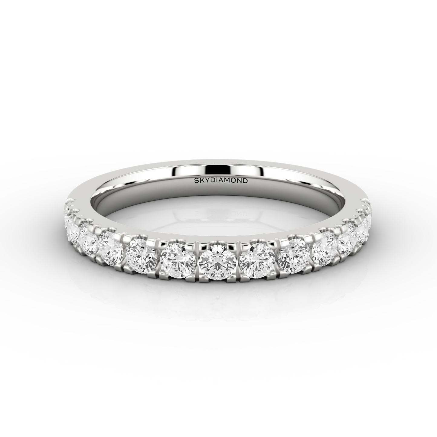 Medium Micro Set Half Eternity Ring