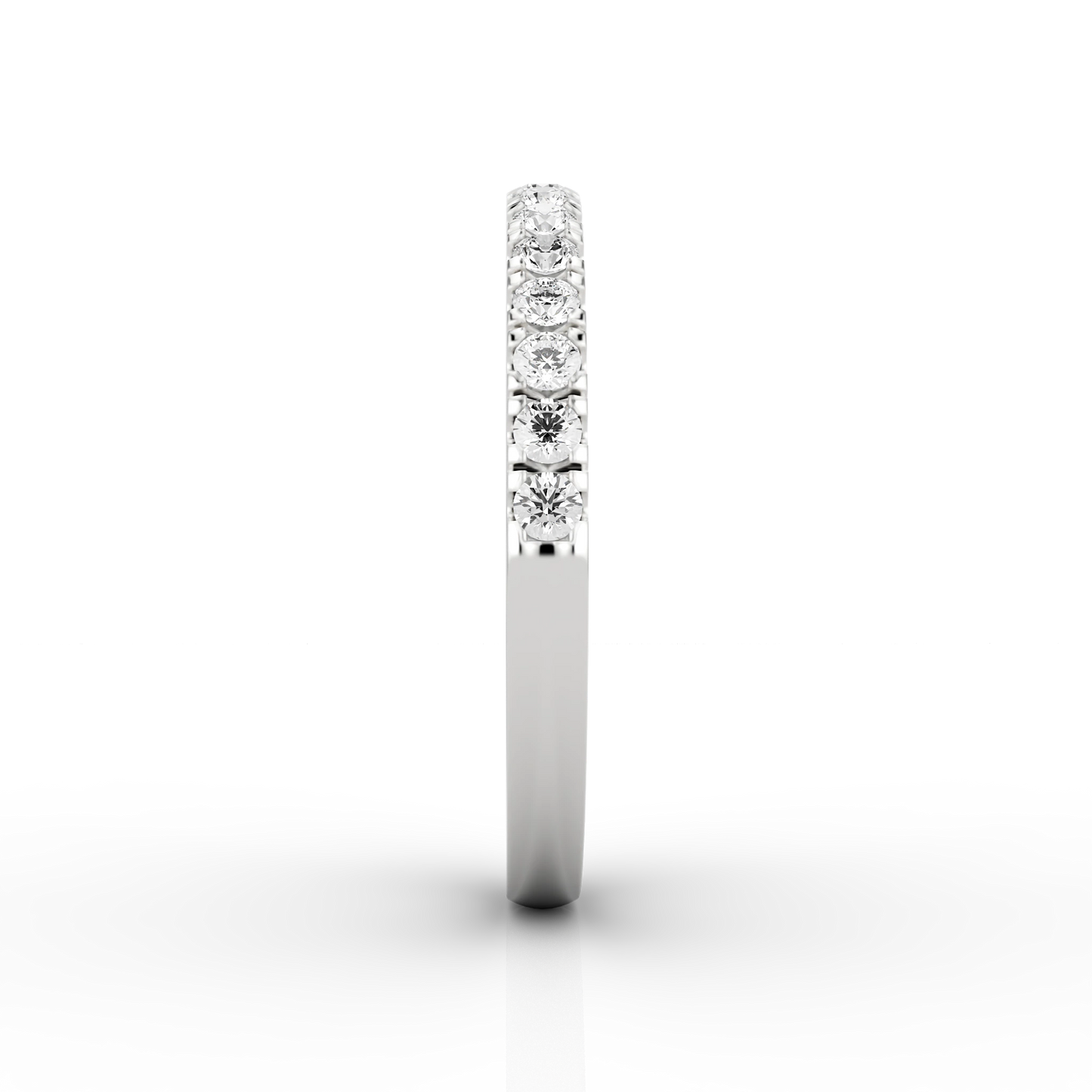 Medium Micro Set Half Eternity Ring