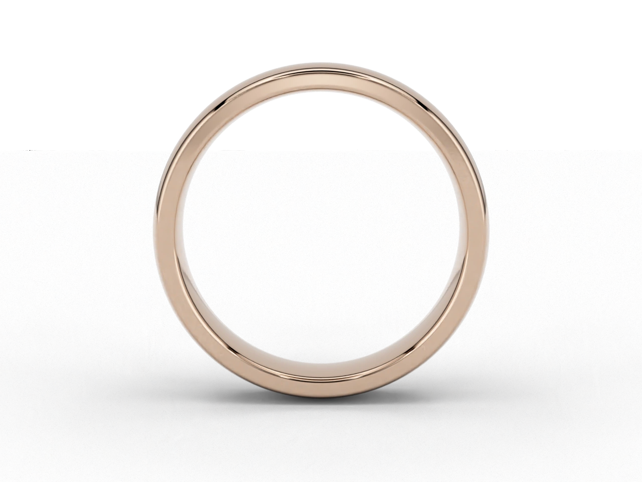 Modern Wedding Band in 5mm 18ct Recycled Rose Gold