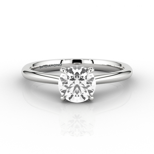 Classic 0.68ct Solitaire Engagement Ring in 18ct Recycled White Gold