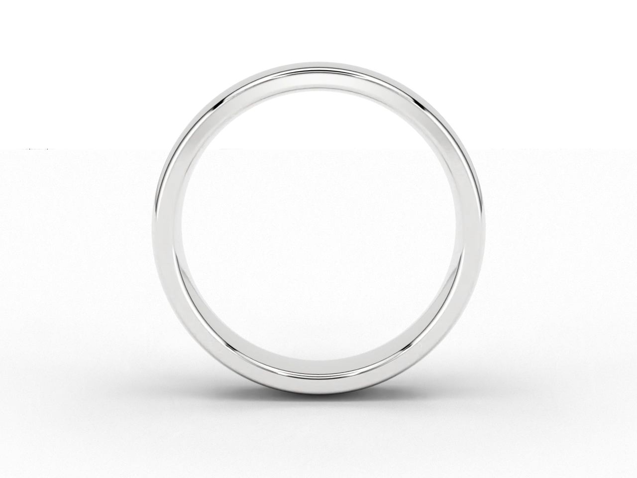 Modern Wedding Band in 5mm 18ct Recycled White Gold