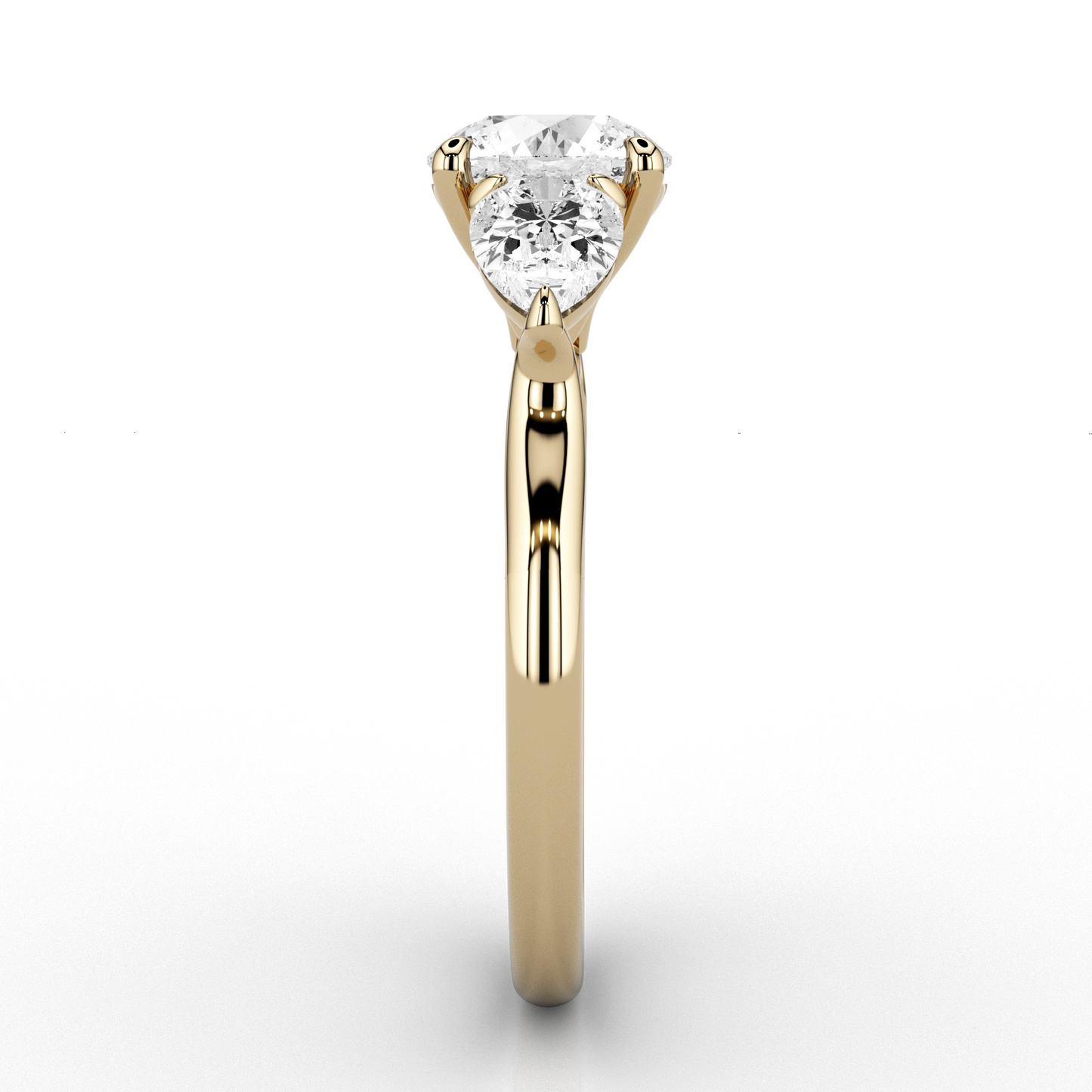 Trilogy 2.25ct Engagement Ring in 18k Yellow Gold