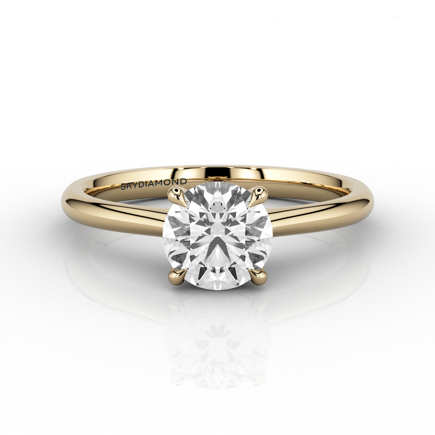 Classic 0.77ct Diamond Solitaire Engagement ring in 18ct Recycled Yellow Gold
