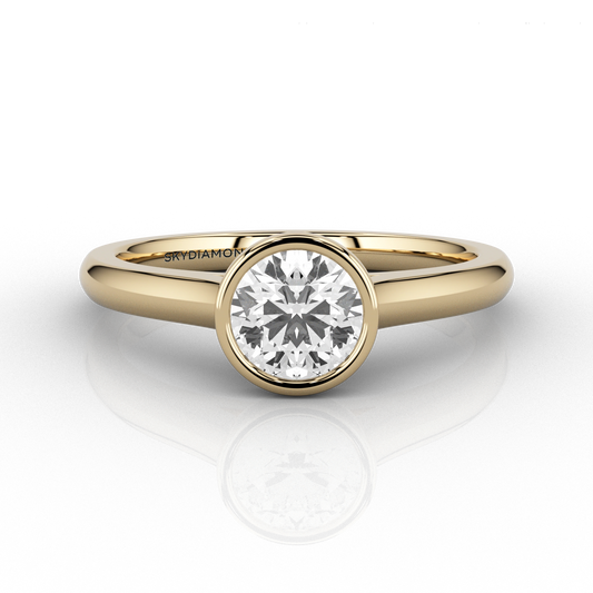 Modern Set 0.52ct Diamond Ring in 18ct Recycled Yellow Gold