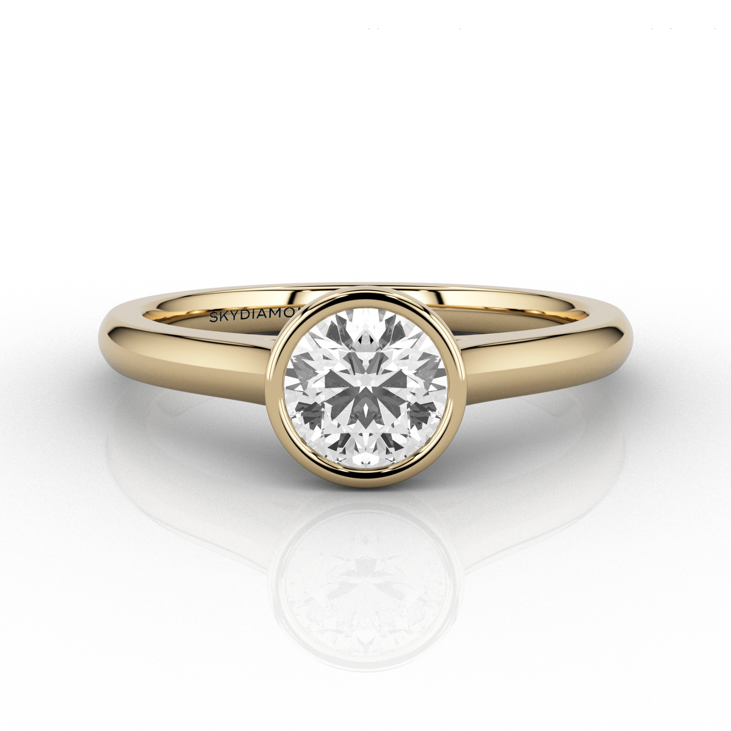 Modern Set 0.51ct Diamond Ring in 18ct Recycled Yellow Gold