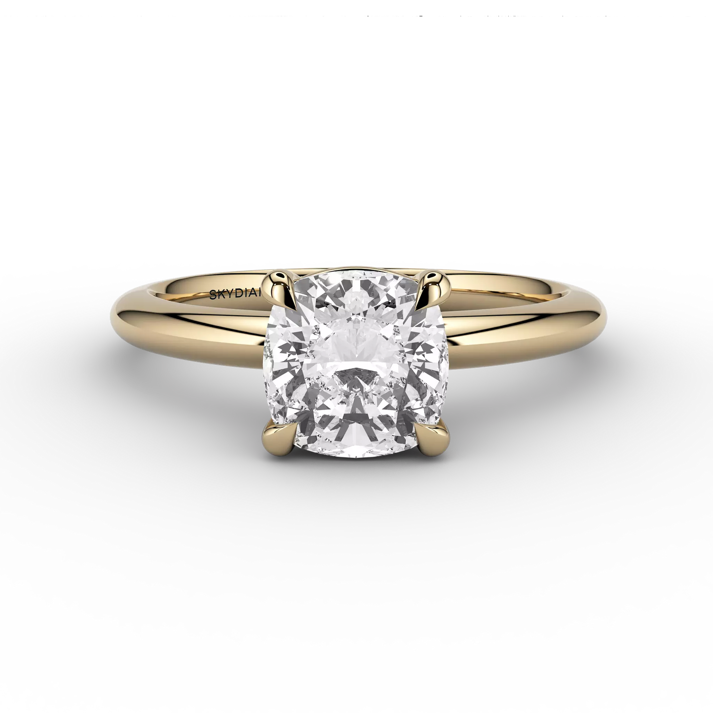 Cosima Cushion 1.24 IVS1 Ring in 18ct Yellow Gold