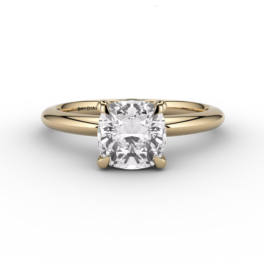 Cosima Cushion 1.24 IVS1 Ring in 18ct Yellow Gold
