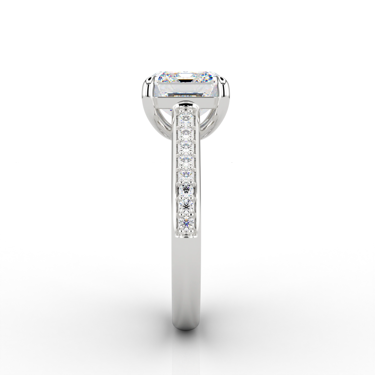 Glacier Emerald Cut 3.83ct Engagement Ring in Platinum – Skydiamond