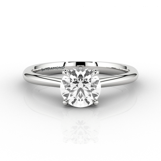 Classic 0.77ct Diamond Solitaire Engagement ring in Recycled Platinum