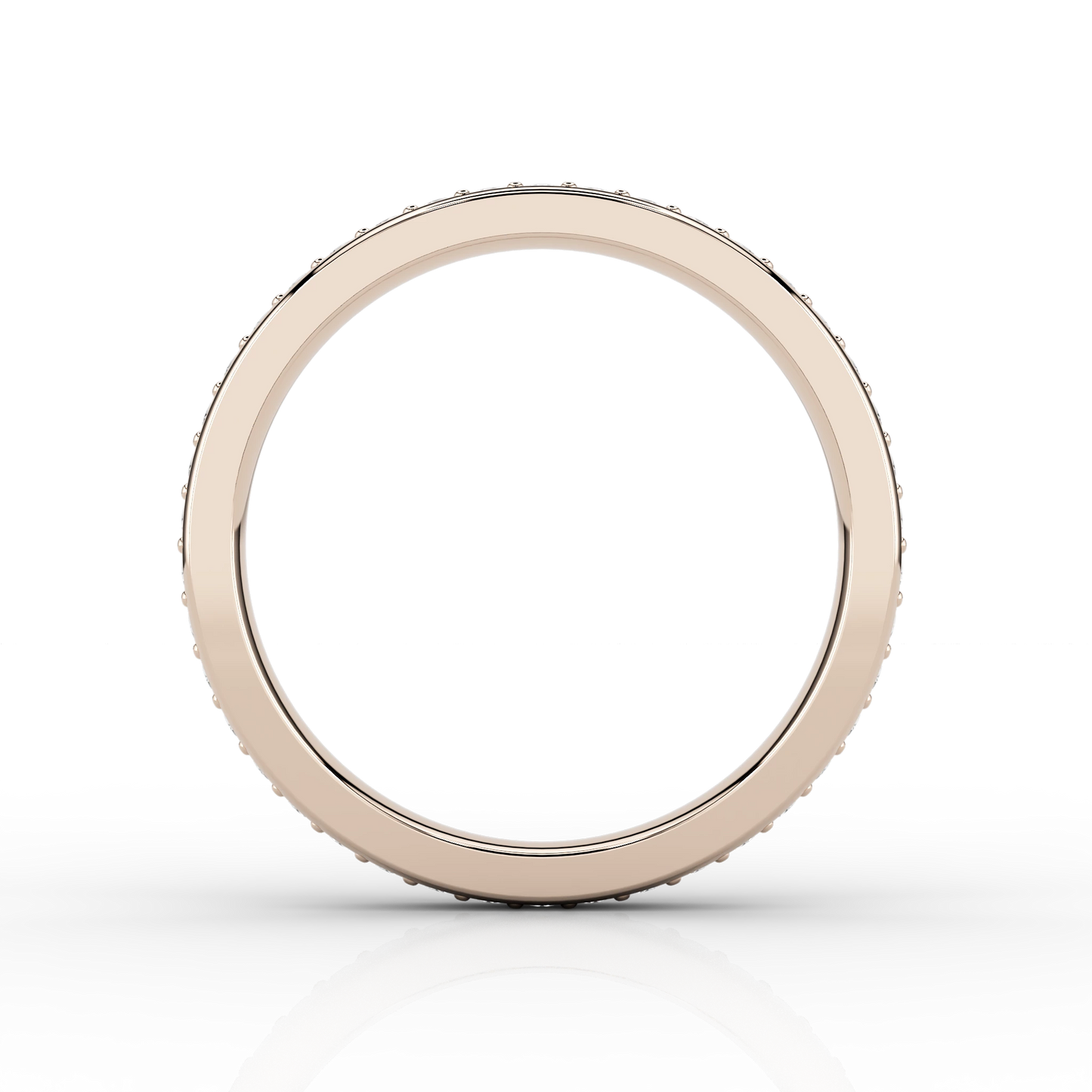 Medium Grain Set Full Eternity Ring in 18ct Rose Gold