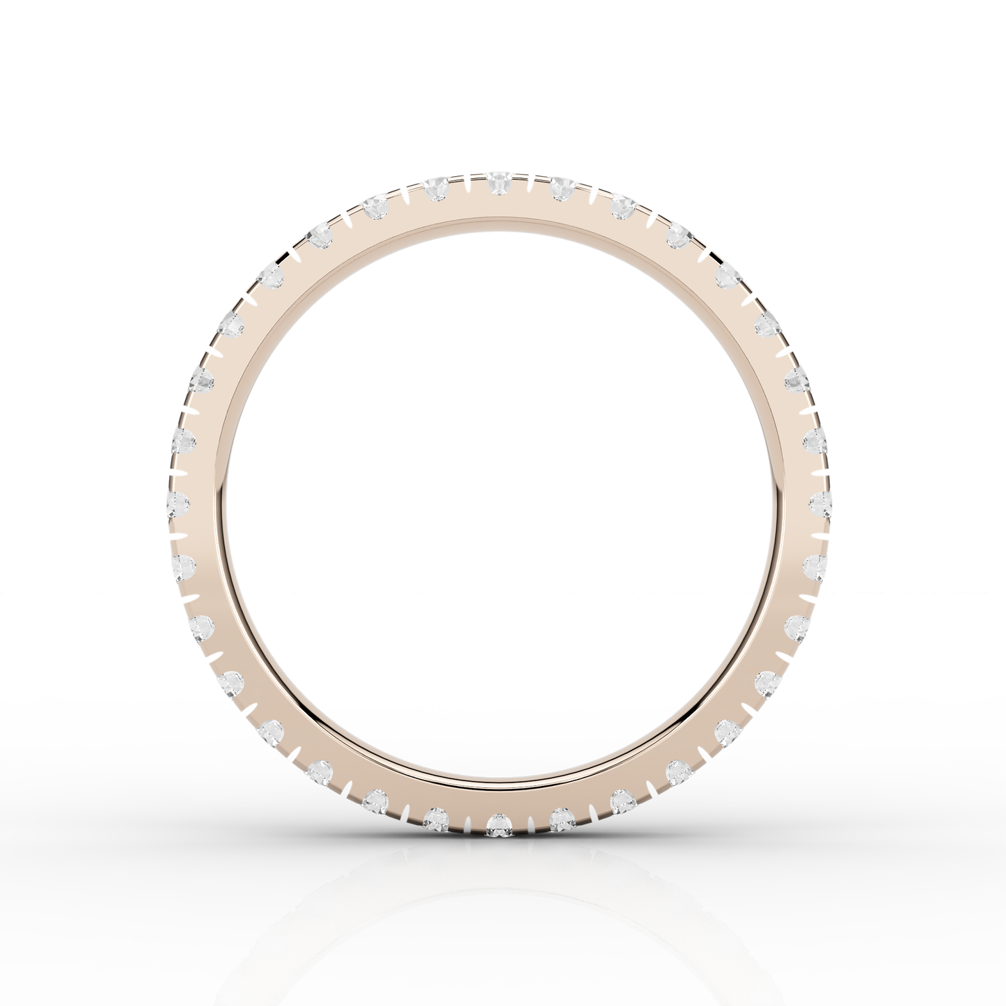 Medium Micro Set Full Eternity Ring in 18ct Rose Gold