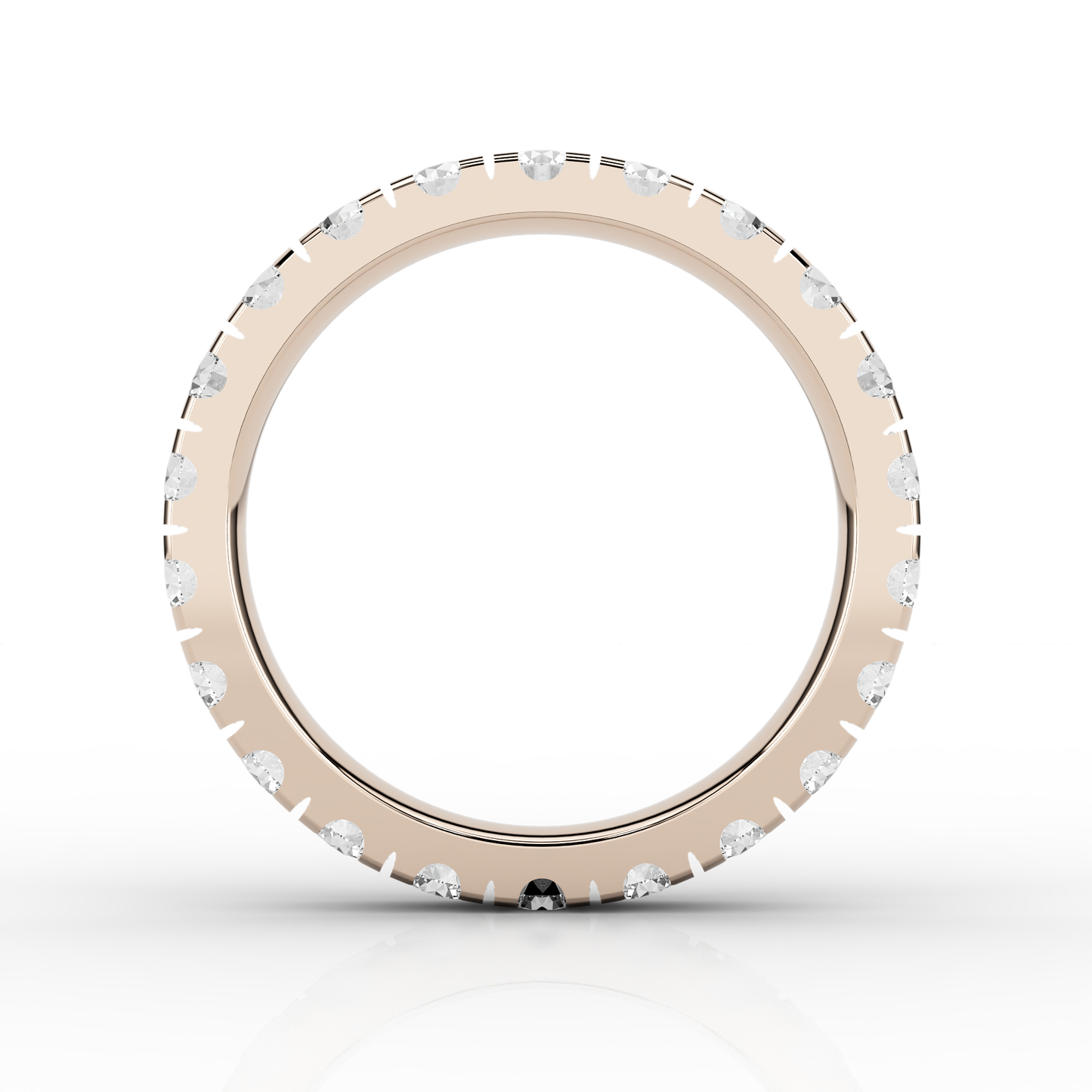 Wide Micro Set Full Eternity Ring in 18ct Rose Gold