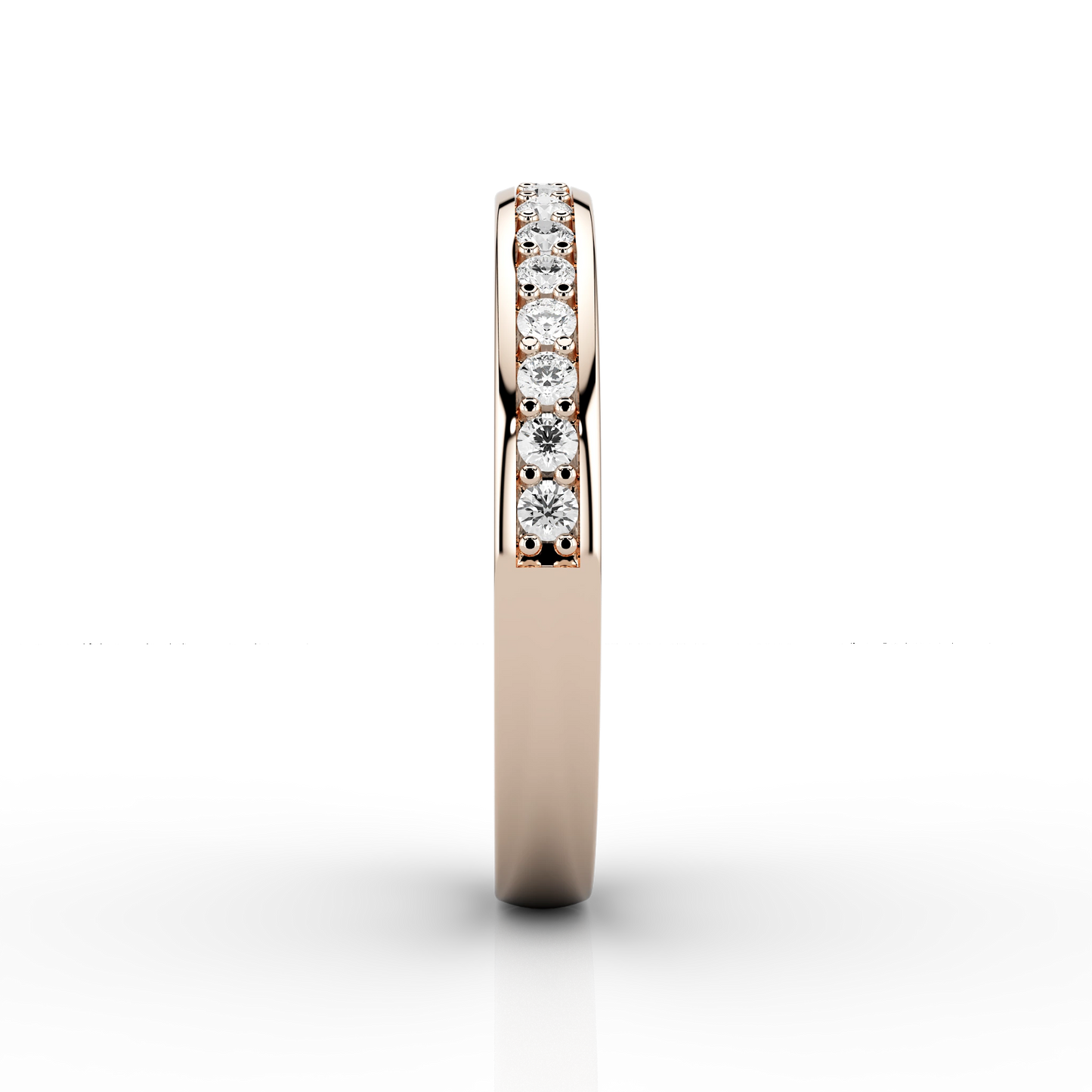 Fine Grain Set Half Eternity Ring