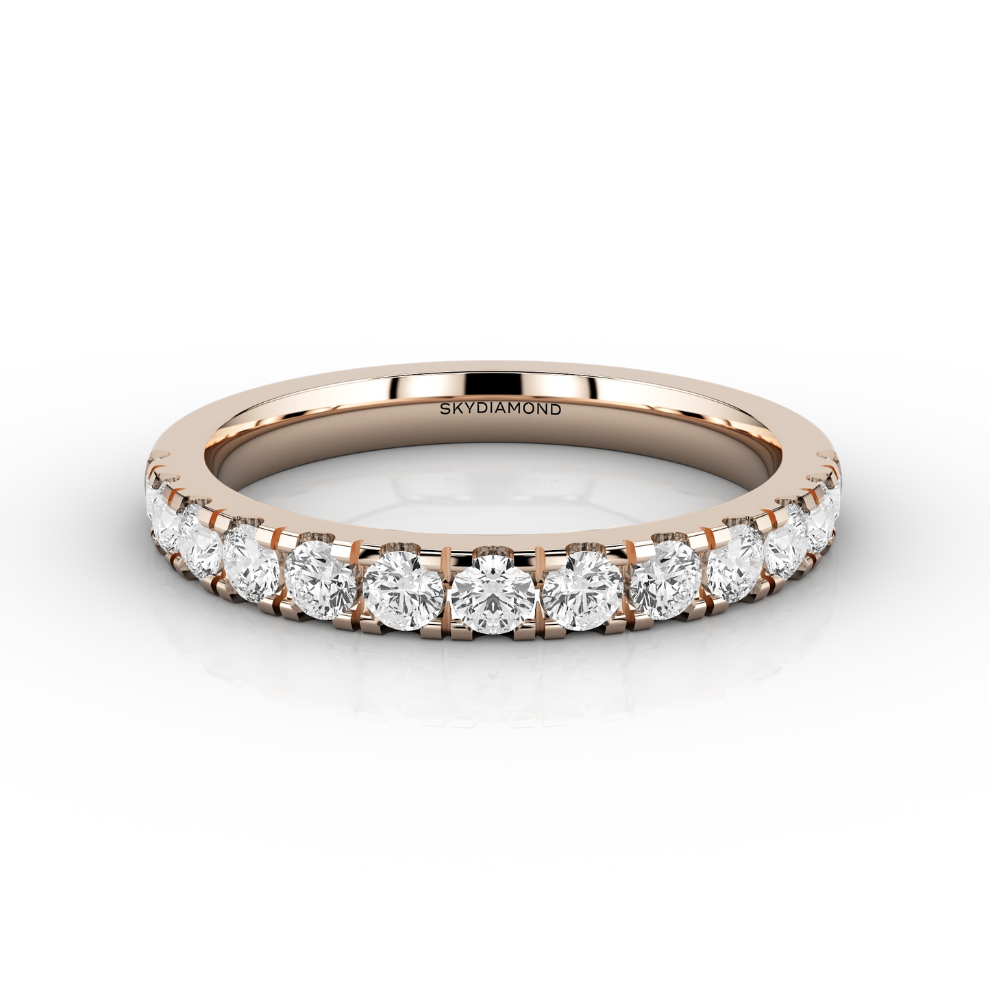 Medium Micro Set Half Eternity Ring