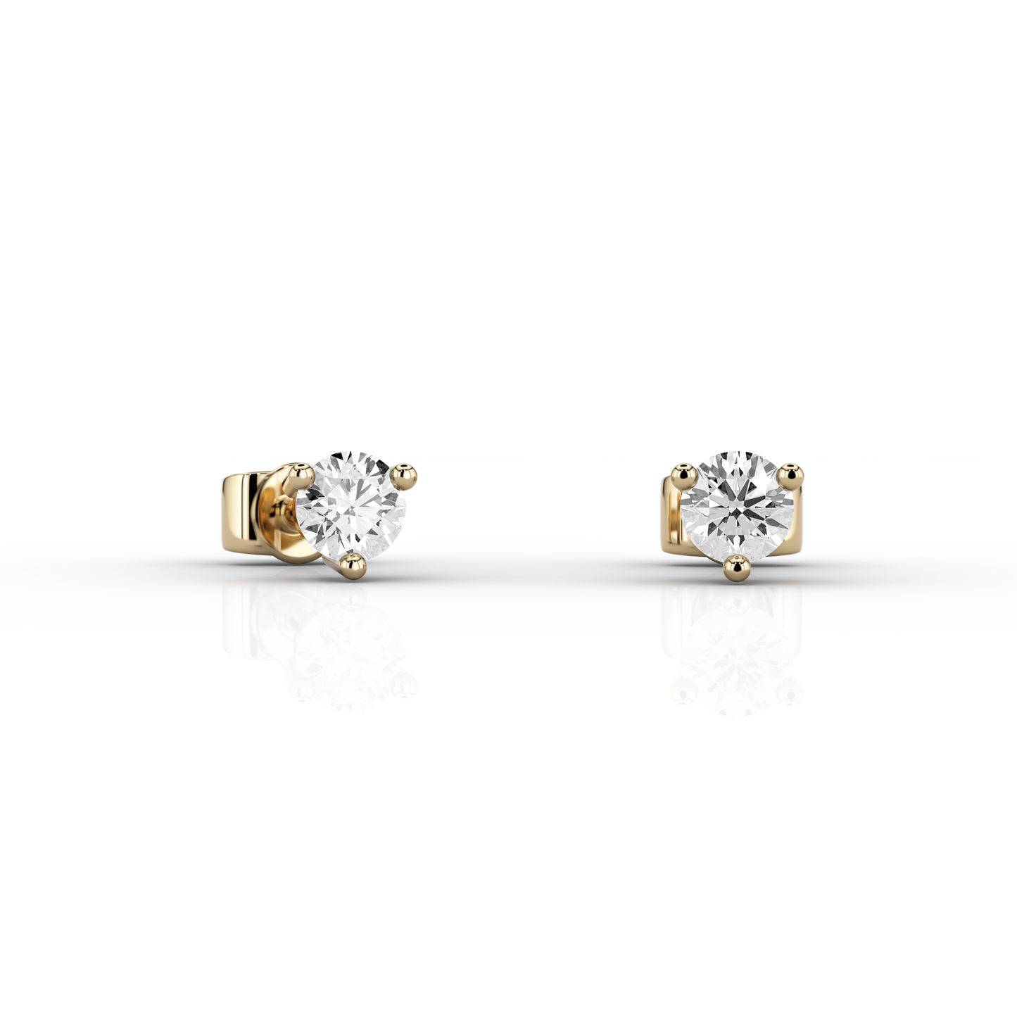 Classic 3 Claw 0.2ct Studs in 9ct Yellow Gold