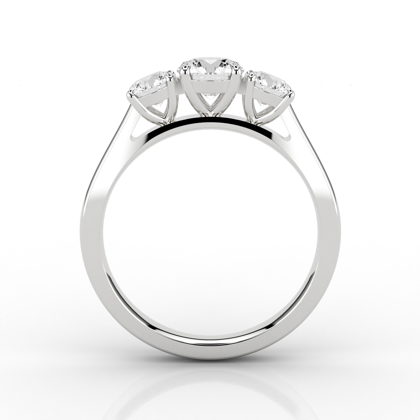 Trilogy Round Brilliant 0.91 EVVS1 Ring in Platinum