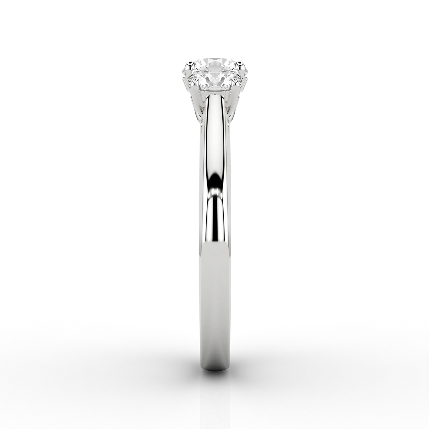 Trilogy Round Brilliant 0.91 EVVS1 Ring in Platinum